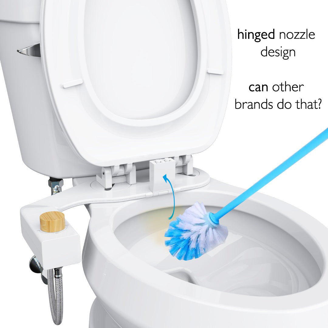 Reversible Left/Right Ultra Slim Fresh Water Bidet Non Electric - Toilet Attachments