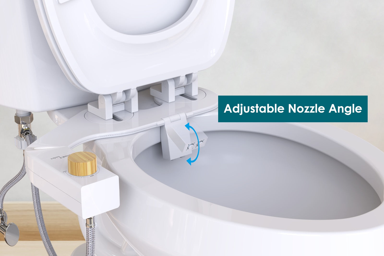 Reversible Left/Right Ultra Slim Fresh Water Bidet Non Electric - Toilet Attachments