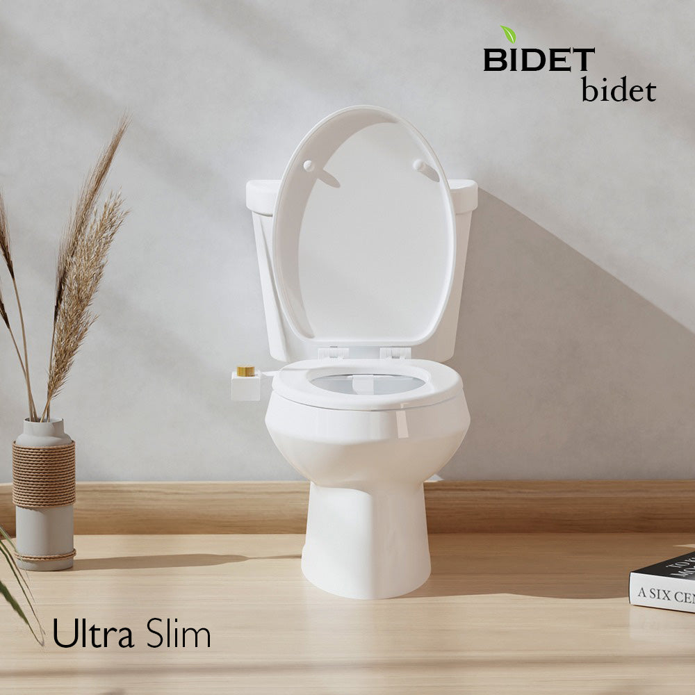 Reversible Left/Right Ultra Slim Fresh Water Bidet Non Electric - Toilet Attachments
